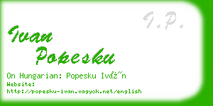 ivan popesku business card